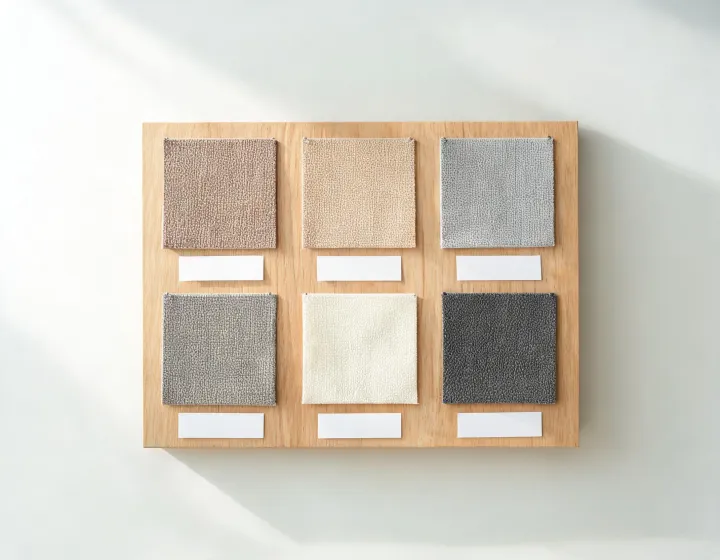 Neutral upholstery sample board