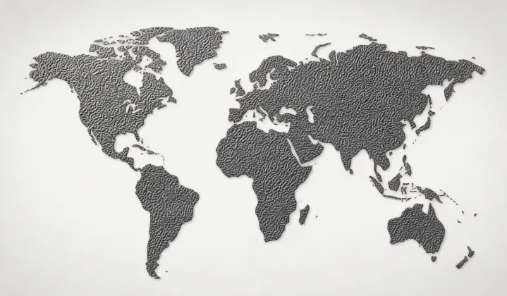 Abstract global material documentation map